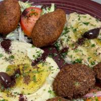 Appetizer Combo · Kibbeh falafel hummus baba ghanoush & pita