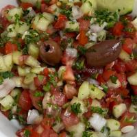 Arabic Salad · Fresh tomato & cucumber with lemon & olive oil