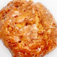 Apple Fritter · Chunks of apple, and cinnamon, fried and covered in glaze.