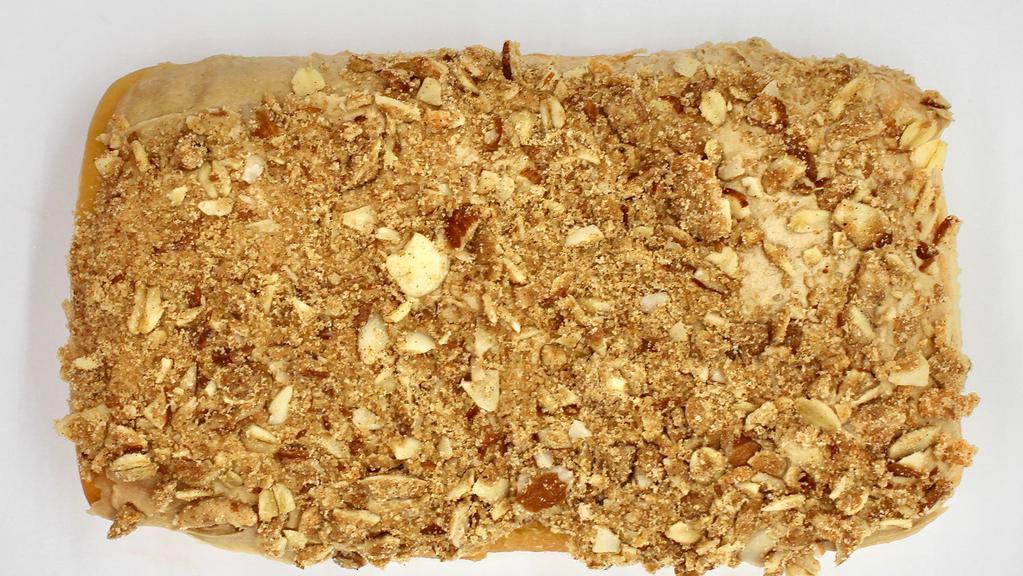 Cinnamon Crumb Maple Bar · Maple bar, topped with our cinnamon crumb (contains almonds and oats).