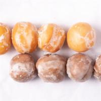 Donut Holes · Chocolate, Glazed, Sugar.