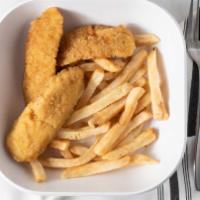 Chicken Strip Combo · Includes a drink and fries.
