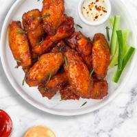 Classic Wings · Fresh chicken wings and fried until golden brown. Served with a side of ranch or bleu cheese.