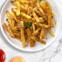 Fries On You · (Vegetarian) Idaho potato fries cooked until golden brown and garnished with salt.