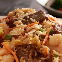 Combo Rice  · Combo rice come with shrimp,chicken, steak