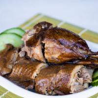 Shanghai Soy Duck (Cold) · Dark soy slow cooked duck served cold Chinese style.