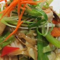 Ginger Stir Fry · Sautéed fresh ginger, broccoli, cabbage, green onion, bell peppers, carrots, white mushrooms...