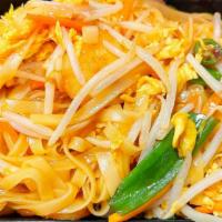 Pad Thai Noodles · Hot and spicy. Thin spicy Thai rice noodle stir fried w/ egg, bean sprouts and green onions