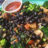 Southwest Bowl · Home fried spudz with your choice of protein, broccoli, onions, spinach, mushrooms, tomatoes...