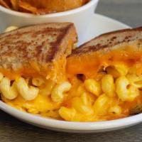 Grilled Mac & Cheese Melt · Grilled Cheese meets our Mac & Cheese for a gooey, creamy, crunchy treat. Served with your c...