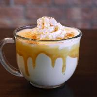 Caramel Dulce Latte · Caramel sauce steamed with milk and espresso, topped with homemade whipped cream.