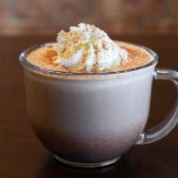 Mocha Latte · Sweet, ground chocolate steamed with milk, topped with homemade whipped cream.