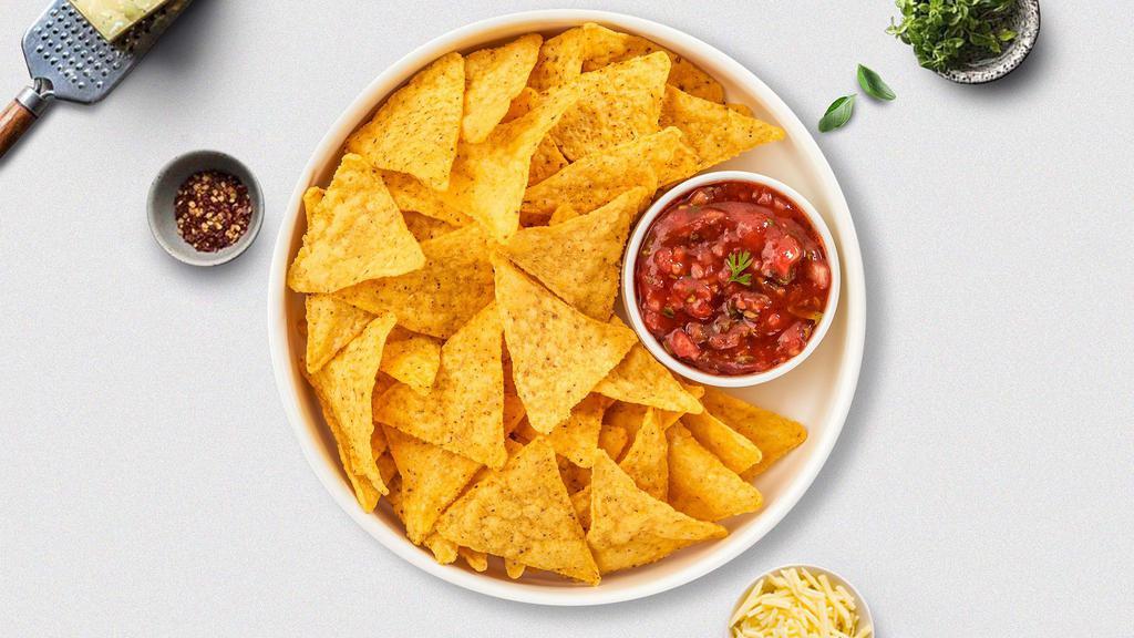 So Salsa & Chips · Warm up with toasty tortilla chips served with a side of tangy salsa.