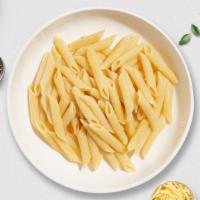 Take Your Penne · Fresh penne pasta cooked with your choice of vegan sauce and toppings.
