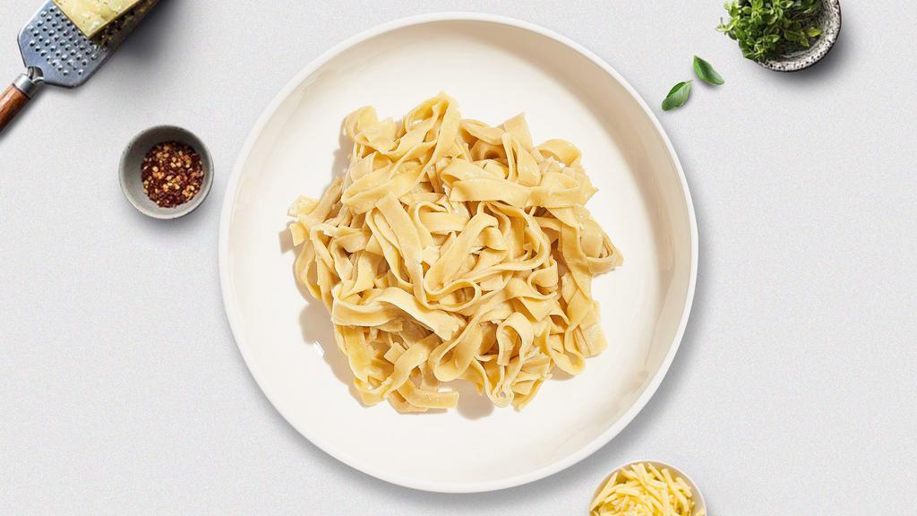 Take Your Fettuccine · Fresh fettuccine cooked with your choice of vegan sauce and toppings.