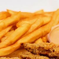 Chicken Strips Caniak Combo And Fries · 5 Chicken Strips with Fries with Kane Sauce and Ketchup