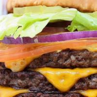 Triple Bypass Impossible Burger With Fries · Triple Patty Triple FYH Cheese Monster Burger. A Heart Attack Burger without the Heart Attac...