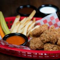 Boneless Wings With Medium Sauce · Delicious Boneless Chicken wings fried to perfection, served crispy. Served with Medium Hot ...