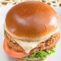 Veggie Burger · Homemade veggie patty, pepper jack cheese, lettuce tomatoes, onions, pickles and house sauce...