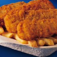 Kids Chicken & Chips · 12 and under. - Two Chicken Strips withy 3oz French Fries with soft drink and a surprise.