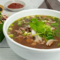 Pho With Beef · Served with bean sprouts, basil and lime. Served with bean sprouts, basil and lime.