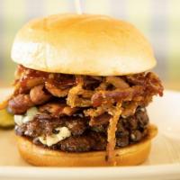 Western Bleu Cheese Burger · 2 Niman Ranch hormone/antibiotic free beef patties, all-natural nitrate/nitrate-free bacon, ...