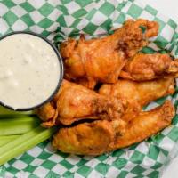 O'Blarney'S Jumbo Wings · Our famous jumbo wings plain or coated with your choice of O'Blarney's hot wing sauces numbe...
