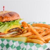 The Blarney Burger · 1/3 lb. of ground chuck, cheese, onion, tomato, lettuce, pickle and O'Blarney's special sauc...