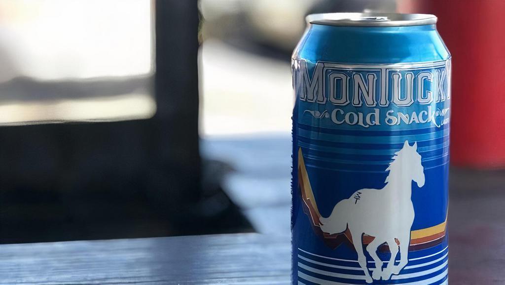 Montucky “Cold Snack” Lager · 12oz<br />ABV: 4.1<br /><br />Keep it classy with a cold snack. <br /><br />Add 4 or more beers and use code 4PAK at checkout for 15% off!

Discount not applicable to 3rd party delivery/pickup orders.