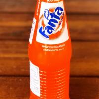 Mexican Orange Fanta · 12 oz glass bottle. Made with cane sugar