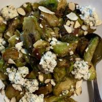 Goat Cheese & Brussels Sprouts · Gluten free. honey glazed brussels sprouts, thyme & oregano goat cheese, toasted almonds