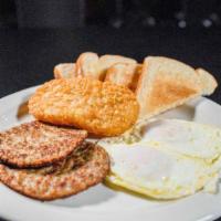 Breakfast Special · Traditional breakfast comfort food with 2 large eggs cooked your way, bacon or sausage, choi...
