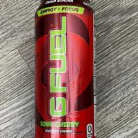 G Fuel - Sour Cherry  ( 16 Oz ) · Performance Energy, Zero Sugar, Extreme Focus .
The official drink of ESPORTS.