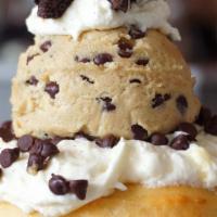 *Build Your Own Cinnastack - Cinnastack With Chocolate Chip Scoop · when 2 become 1! choose a frosting and topping for the cinnamon roll then a frosting and top...