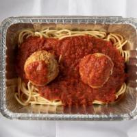 Spaghetti · With meatballs or sausage.