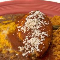 Traditional Chile Relleno · With cheese.