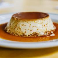Flan · Our own homemade Mexican custard, topped with whipped cream.