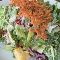 Starter Caesar Salad · Fresh crisp romaine, arugula & radicchio mixture combined with ciabatta croutons, shredded P...