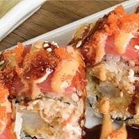 Lazy By · Spicy. Fried shrimp top with tuna, avocado, eel sauce & spicy mayo.