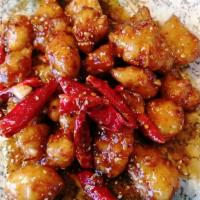 General Tao'S Chicken左宗雞 · Spicy,  come with steam rice