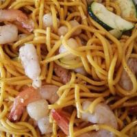 Seafood Mix Fried Noodle(Cajun Style)海鮮面 · shrimps and lobster tailmeat and scallop