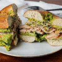Cold Turkey · Smoked turkey, avocado, cucumber, sprouts, Thrive Sauce