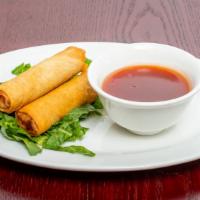 Fried Egg Rolls (3 Rolls) · Ground pork, shrimp, carrots, cabbage and bean thread noodles and rolled in rice paper and f...