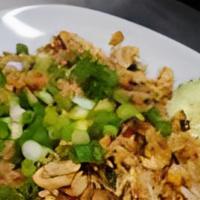 Basil Fried Rice · Fried rice with beansprout,onion,basil,red bell pepper and egg