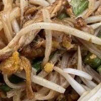 Pad Thai · Chicken, beef, or pork with fried rice noodles, eggs, bean sprouts, green onions, and peanut...