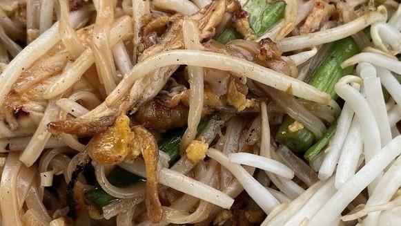 Pad Thai · Chicken, beef, or pork with fried rice noodles, eggs, bean sprouts, green onions, and peanuts in our pad Thai sauce.