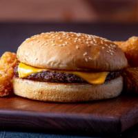 Kids Burger · 1/4  beef patty, American cheese on a toasted sesame bun
