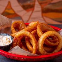 Onion Rings · Served with Dusty’s sauce