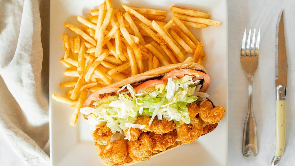 Seafood Po-Boy'S · 6 inch French bread, mayo, ketchup, tomatoes, pickles, lettuce.