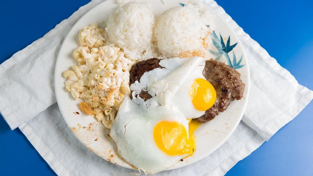 Loco Moco · An island flavor, homemade hamburger patties topped with fried egg covered with brown gravy.